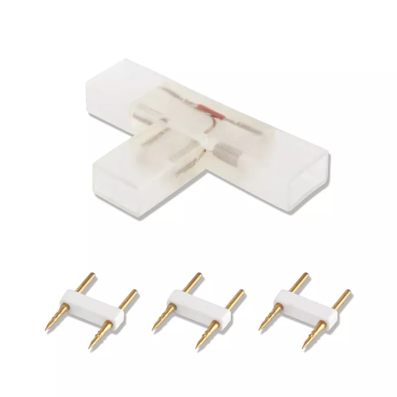 Złącze T 10mm trójnik do taśm na 230V do wysokonapięciowych pasków led - 8433325184780