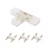 Złącze T 10mm trójnik do taśm na 230V do wysokonapięciowych pasków led - 8433325184780