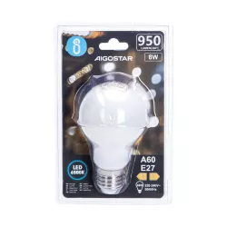 Żarówka LED 8W/230V Filament A60 klasyczna E27 mleczna zimna 950lm - 8433325285432