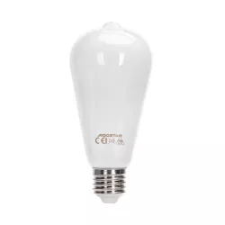 Żarówka LED 8W/230V Filament ST64 retro E27 mleczna ciepła 950lm - 8433325285449