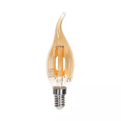 Żarówka świecowa LED 4W/230V Filament CL35 E14 barwa bursztynowa 400lm - 8433325285463