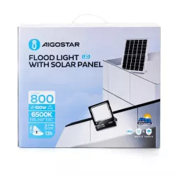 Halogen solarny o mocy LED 100W zestaw reflektor panel oraz pilot - 8433325285739