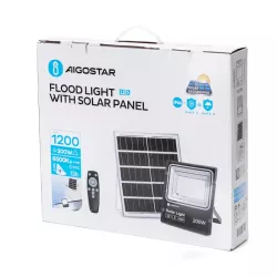 Halogen solarny o mocy LED 200W zestaw reflektor panel oraz pilot - 8433325285746