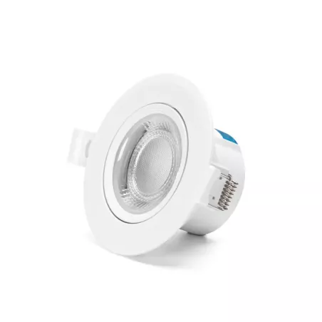 Podtynkowy okrągły downlight LED z regulowanym kątem 5W biały ciepły - 8433325285845