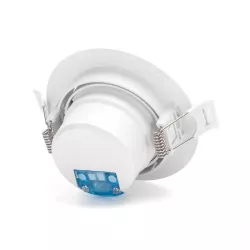 Podtynkowy okrągły downlight LED z regulowanym kątem 5W biały ciepły - 8433325285845