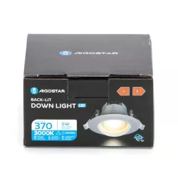 Podtynkowy okrągły downlight LED z regulowanym kątem 5W biały ciepły - 8433325285845
