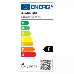 Podtynkowy okrągły downlight LED z regulowanym kątem 5W biały ciepły - 8433325285845