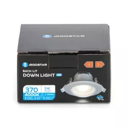 Podtynkowy okrągły downlight LED z regulowanym kątem 5W Światło - 8433325285852