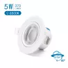 Podtynkowy okrągły downlight LED z regulowanym kątem 5W Światło - 8433325285869