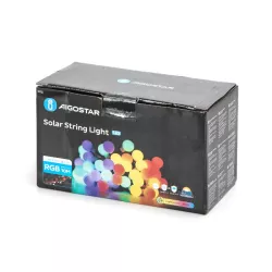 Lampki solarne 50 barwnych mlecznych kulek RGBY LED długość 10 mb - 8433325286699