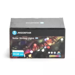 Lampki solarne 50 barwnych mlecznych kulek RGBY LED długość 10 mb - 8433325286699