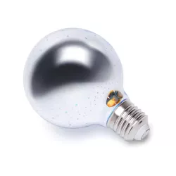 Żarówka LED G80 E27 4W/230v srebrna kula z efektem fajerwerków 1800k - 8433325287115