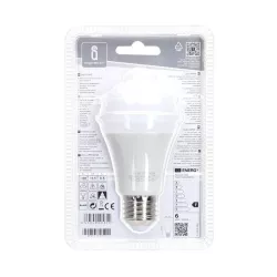 LED A60 E27 6W z czujnikiem podczerwieni - 8433325287337