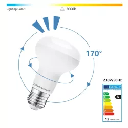 Żarówka diodowa skupiona LED R80 E27 12W 3000k 1170lm biała ciepła - 8433325287665