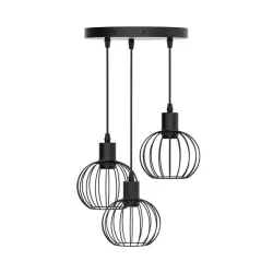 Żelazna lampa wisząca bez źródła światła E27*3 - 8433325287870