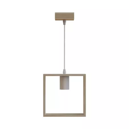 Drewniana Lampa Wisząca Bez Źródła Światła E27 - 8433325287917