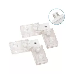 2xZłącze L 8mm kątowe do taśm na 230V do wysokonapięciowych pasków led - 8433325290382