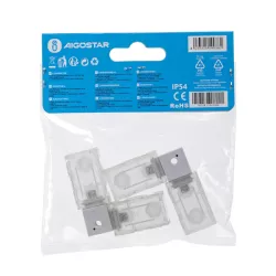 2xZłącze L 8mm kątowe do taśm na 230V do wysokonapięciowych pasków led - 8433325290382