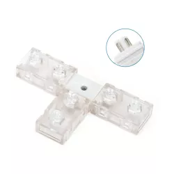 Złącze T 8 mm trójnik do taśm na 230V do wysokonapięciowych pasków led - 8433325290399