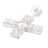 Złącze krzyżowe 8 mm do taśm na 230V do wysokonapięciowych pasków led - 8433325290405