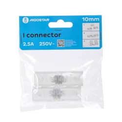 2xZłączka do taśmy LED na 230V płaska 10mm typ I do taśm jednobarwnych - 8433325290412