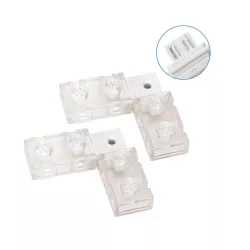 2xZłącze L10mm kątowe do taśm na 230V do wysokonapięciowych pasków led - 8433325290429