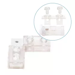 2xZłącze L10mm kątowe do taśm na 230V do wysokonapięciowych pasków led - 8433325290429