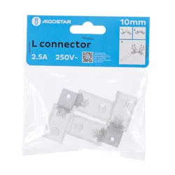 2xZłącze L10mm kątowe do taśm na 230V do wysokonapięciowych pasków led - 8433325290429