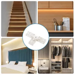 Złącze T 10mm trójnik do taśm na 230V do wysokonapięciowych pasków led - 8433325290436