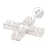 Złącze krzyżowe 10 mm do taśm na 230V do wysokonapięciowych pasków led - 8433325290443
