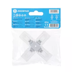 Złącze krzyżowe 10 mm do taśm na 230V do wysokonapięciowych pasków led - 8433325290443