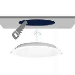 Oprawa podtynkowa LED 24W okrągła 3000K ciepła - 8433325291006