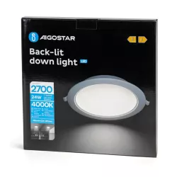 Oprawa podtynkowa LED 24W okrągła 4000K neutralna - 8433325291013