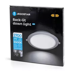 Oprawa podtynkowa LED 24W okrągła 6500K zimna - 8433325291020