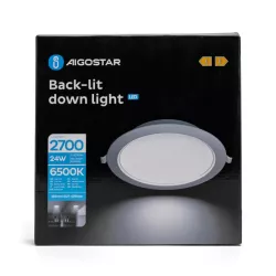 Oprawa podtynkowa LED 24W okrągła 6500K zimna - 8433325291020