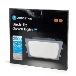 Oprawa podtynkowa LED 24W kwadratowa 3000K ciepła - 8433325291037
