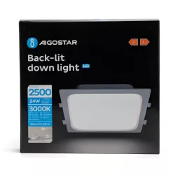 Oprawa podtynkowa LED 24W kwadratowa 3000K ciepła - 8433325291037