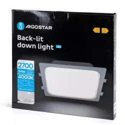 Oprawa podtynkowa LED 24W kwadratowa 4000K neutralna - 8433325291044