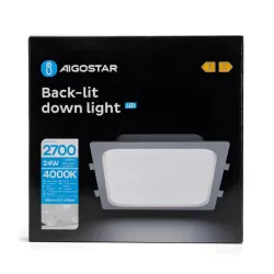 Oprawa podtynkowa LED 24W kwadratowa 4000K neutralna - 8433325291044