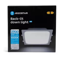 Oprawa podtynkowa LED 24W kwadratowa 6500K zimna - 8433325291051