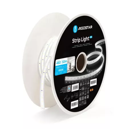 Taśma LED 230V biała zimna wysokonapięciowa 8mm 60led/m 50mb IP65 - 8433325291297