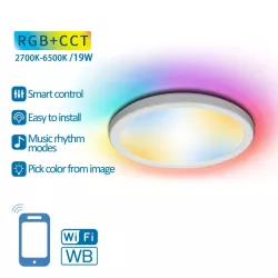 Lampa sufitowa WiFi WB Smart Ultrathin 19W - 8433325291822