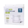 Ultracienki kwadratowy downlight podtynkowy LED E6 18W Światło - 8433325291983