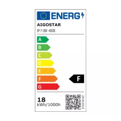 Ultracienki kwadratowy downlight podtynkowy LED E6 18W Światło - 8433325291983