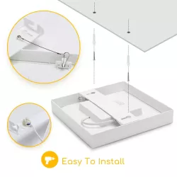 Downlight kwadratowy natynkowy LED E6 18W Światło białe - 8433325292126