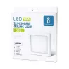 Plafon LED natynkowy kwadratowy 18W 6000K krawędziowy, 22,7×22,7 cm - 8433325292126