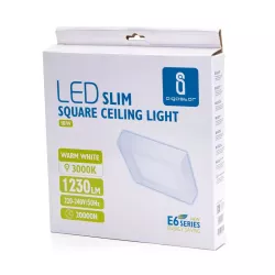 Plafon LED natynkowy kwadratowy 18W 3000K krawędziowy, 22,7×22,7 cm - 8433325292140