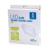 Plafon LED natynkowy kwadratowy 18W 3000K krawędziowy, 22,7×22,7 cm - 8433325292140