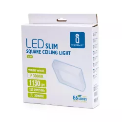 Plafon LED natynkowy kwadratowy 16W 3000K krawędziowy, 17,2×17,2 cm - 8433325292171