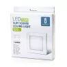 Plafon LED natynkowy kwadratowy 12W 6000K krawędziowy, 17,2×17,2 cm - 8433325292188